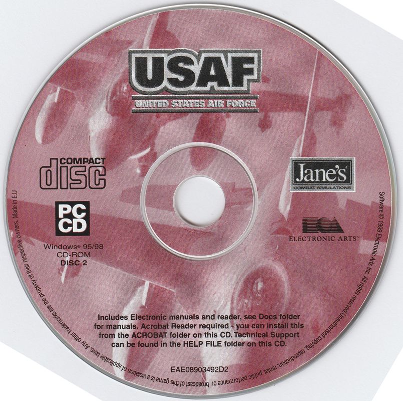 Media for Jane's Combat Simulations: USAF - United States Air Force (Windows) (EA Classics release): Disc 2