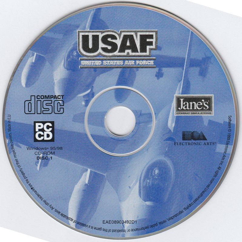 Media for Jane's Combat Simulations: USAF - United States Air Force (Windows) (EA Classics release): Disc 1