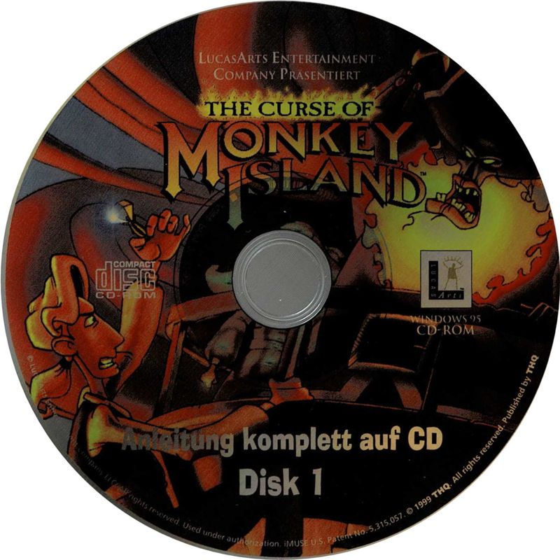 Media for The Curse of Monkey Island (Windows) (LucasArts Classics release): Disc 1