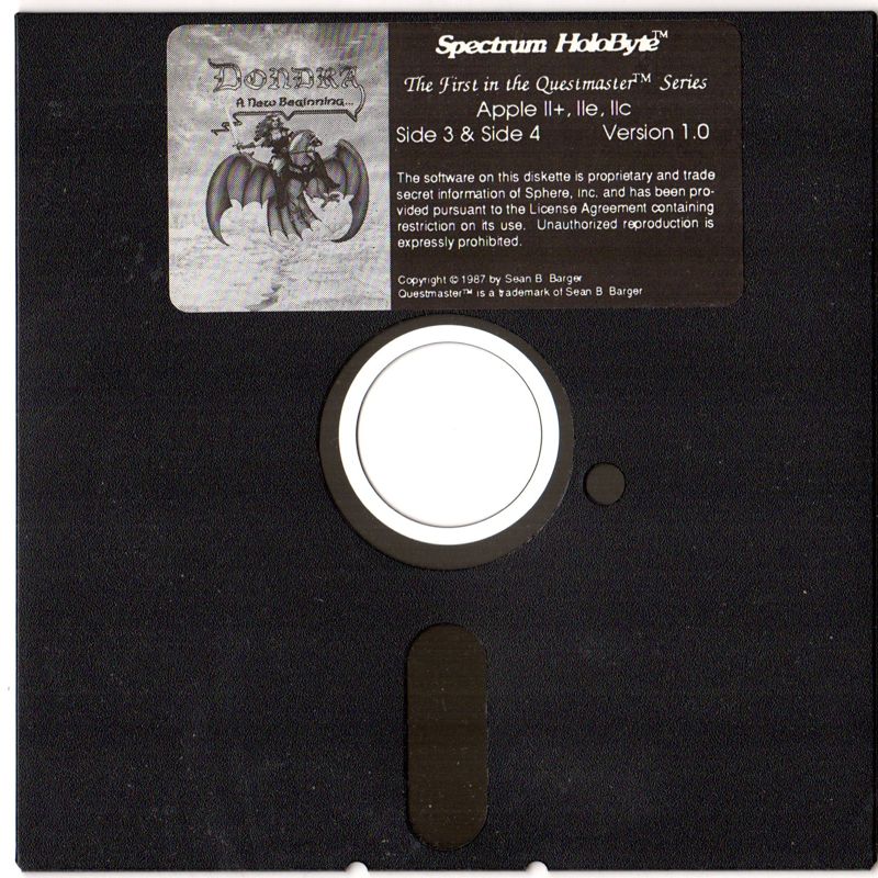 Media for Dondra: A New Beginning (Apple II): Disk 2