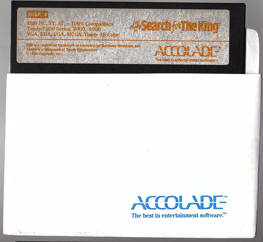 Media for Les Manley in: Search for the King (DOS) (Version 1.1): 5.25" Disk 4