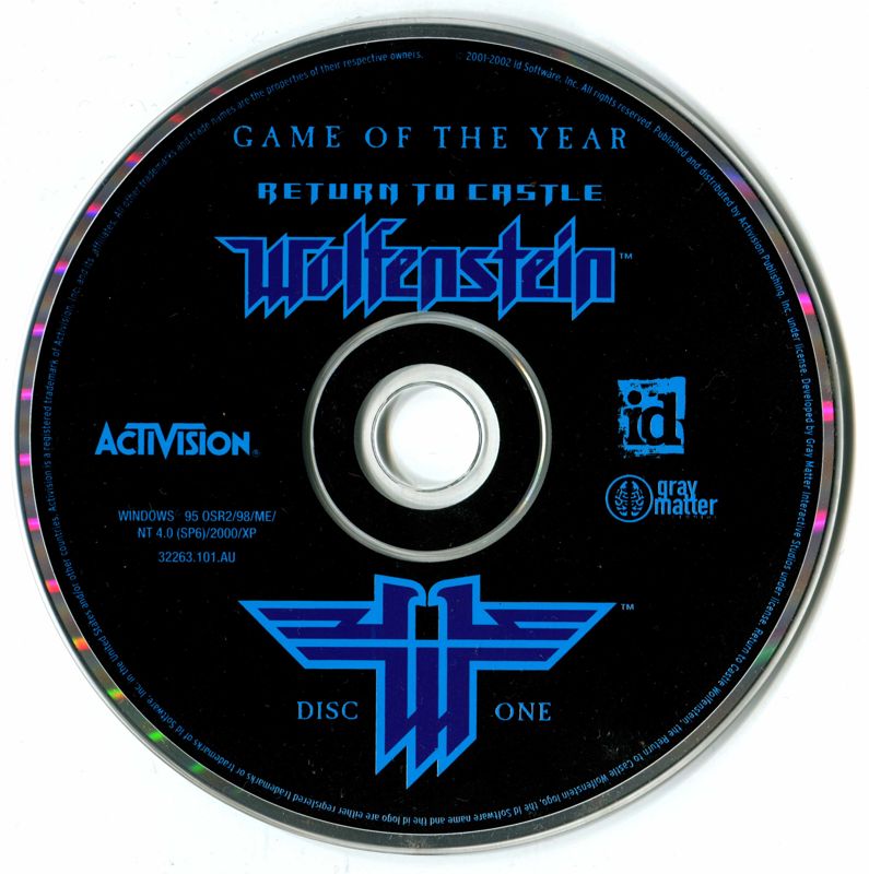 Media for Return to Castle Wolfenstein: Game of the Year (Windows) (Essential Collection release): Disc 1