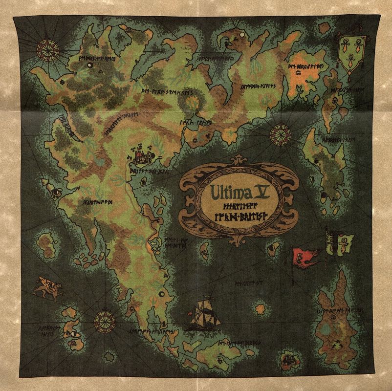 Map for Ultima V: Warriors of Destiny (FM Towns)