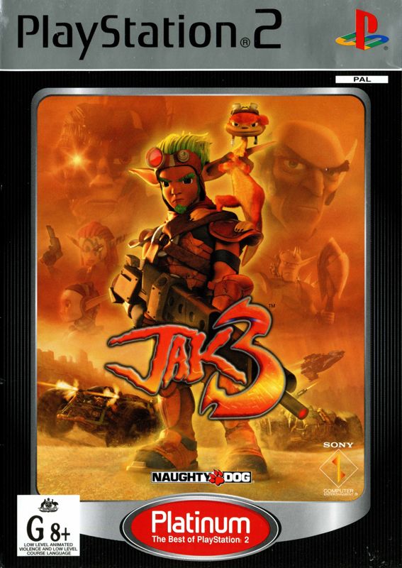 Front Cover for Jak 3 (PlayStation 2) (Platinum release)