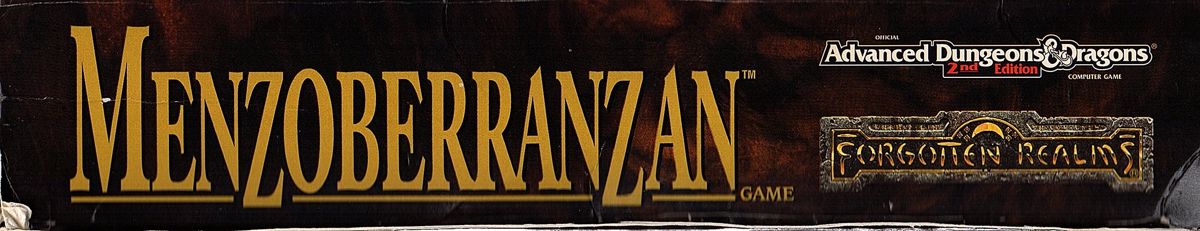 Spine/Sides for Menzoberranzan (DOS): Top