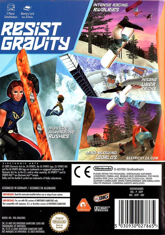 Ssx Tricky Cover Or Packaging Material Mobygames 