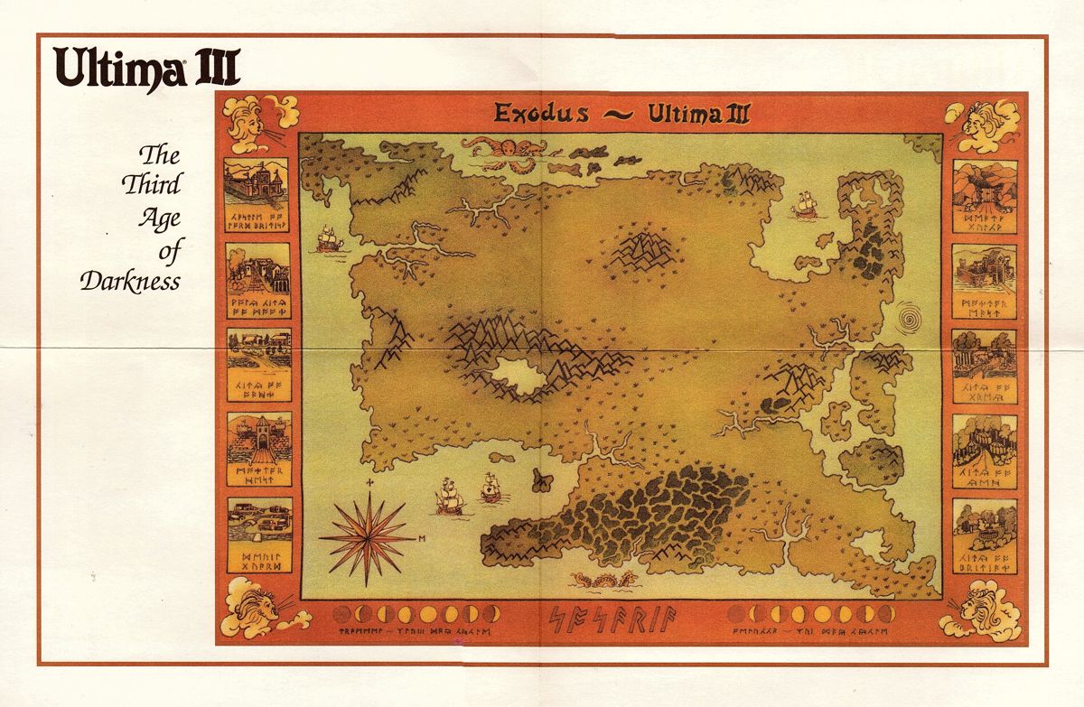 Map for Ultima Trilogy: I ♦ II ♦ III (DOS): Ultima III