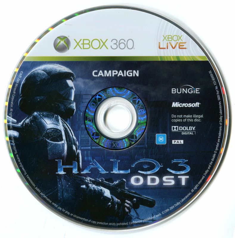 Media for Halo 3: ODST (Xbox 360) (Bundled with Xbox 360): Disc 1