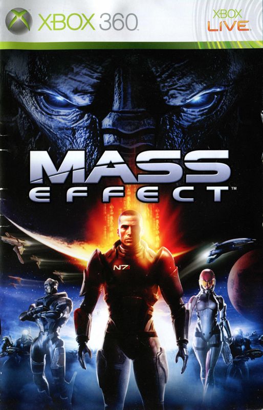 Manual for Mass Effect (Xbox 360) (Classics release): Front