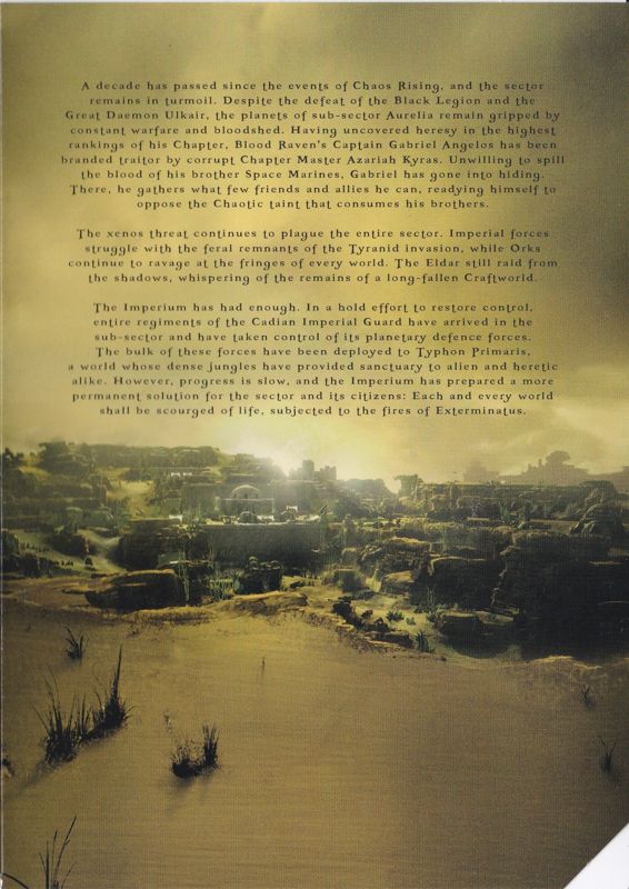 Inside Cover for Warhammer 40,000: Dawn of War II - Retribution (Collector's Edtion) (Windows): Right Page