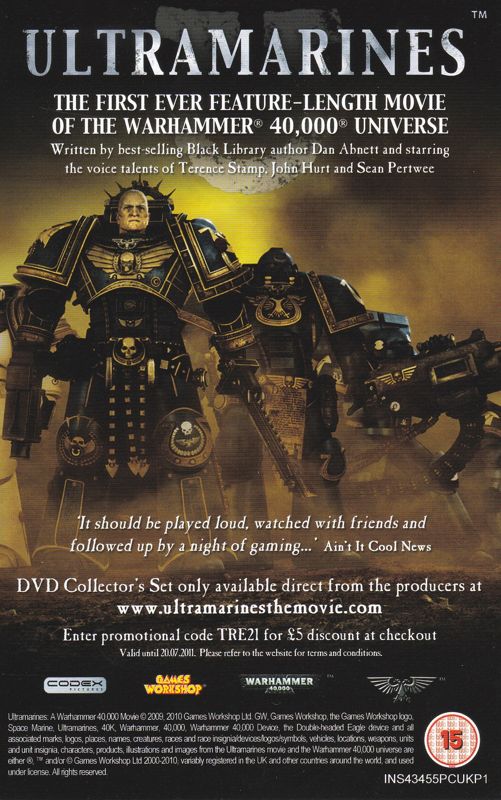 Advertisement for Warhammer 40,000: Dawn of War II - Retribution (Collector's Edtion) (Windows): Ultramarines: A Warhammer 40,000 Movie