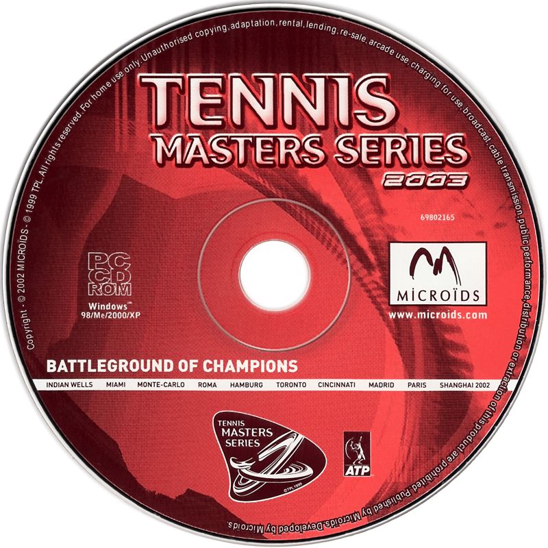 Media for Tennis Masters Series 2003 (Windows)