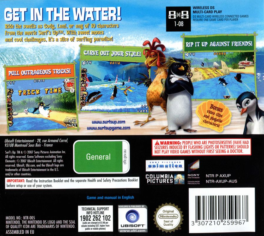 Surf's Up cover or packaging material MobyGames