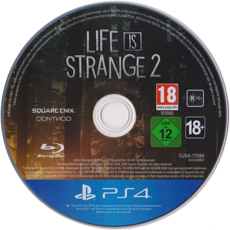 Media for Life Is Strange 2 (Collector's Edition) (PlayStation 4) ("Soft-bundled Box Set")