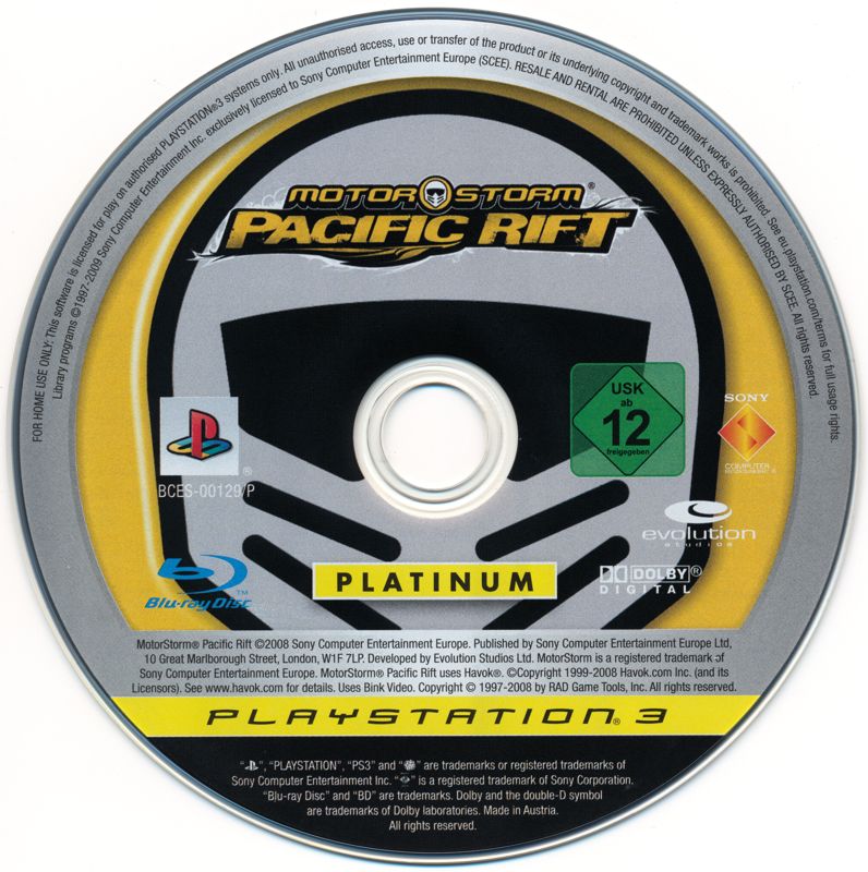 Media for MotorStorm: Pacific Rift (PlayStation 3) (Platinum release)