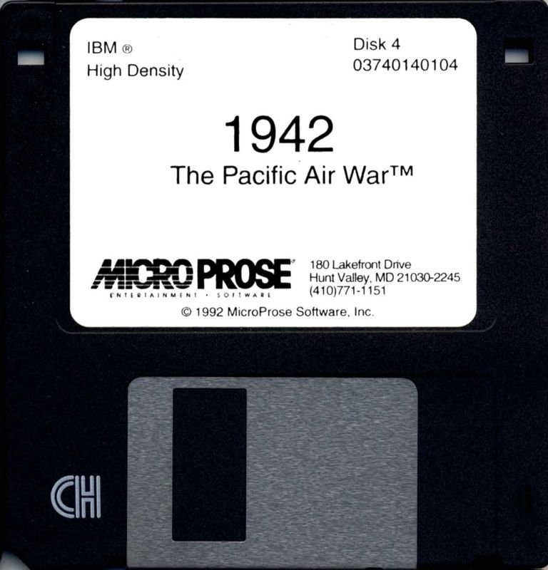 Media for 1942: The Pacific Air War (DOS): Disk 4
