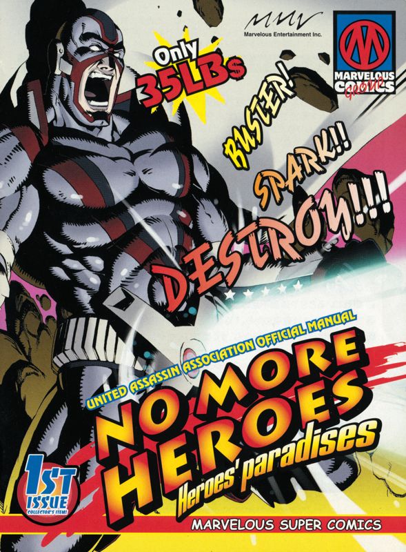 Manual for No More Heroes: Heroes' Paradise (PlayStation 3): Front
