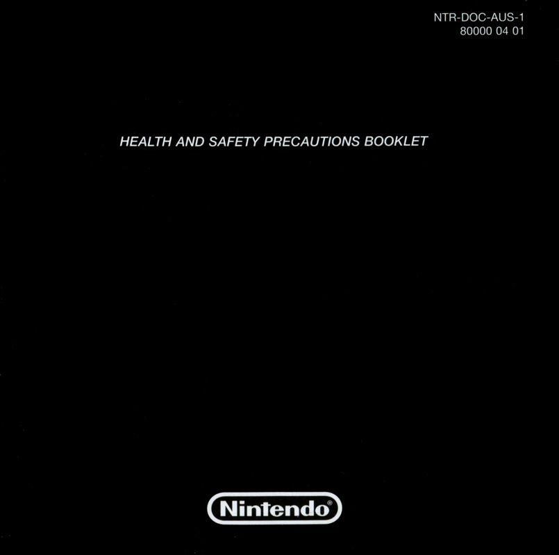 Extras for WWE Smackdown vs. Raw 2010 (Nintendo DS): Health and safety booklet - front