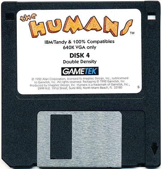 Media for The Humans (DOS) (Dual-media release): 3.5" DD Disk 4