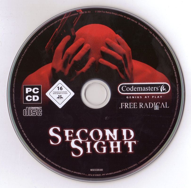 Media for Second Sight (Windows) (Codemasters' Excellence release): Game Disc