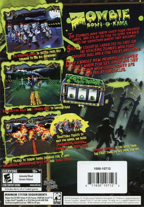 Back Cover for Zombie Bowl-O-Rama (Windows)