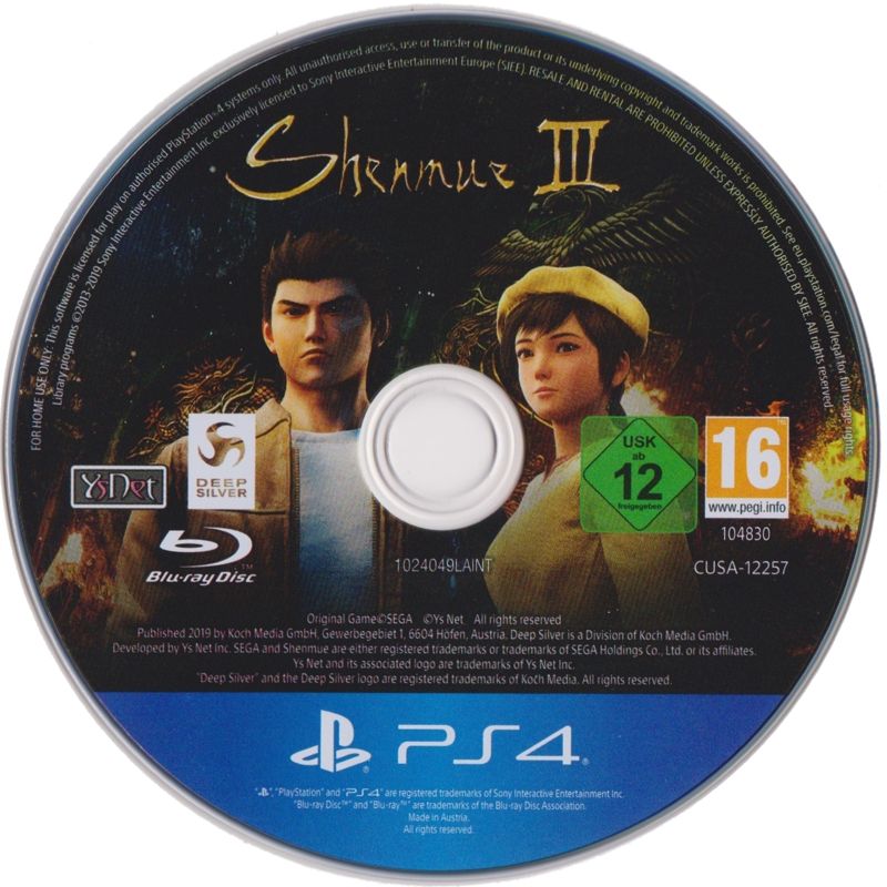 Media for Shenmue III (Day One Edition) (PlayStation 4)