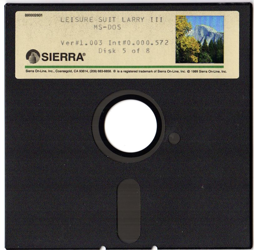 Media for Leisure Suit Larry III: Passionate Patti in Pursuit of the Pulsating Pectorals (DOS): 5.25" Disk 5