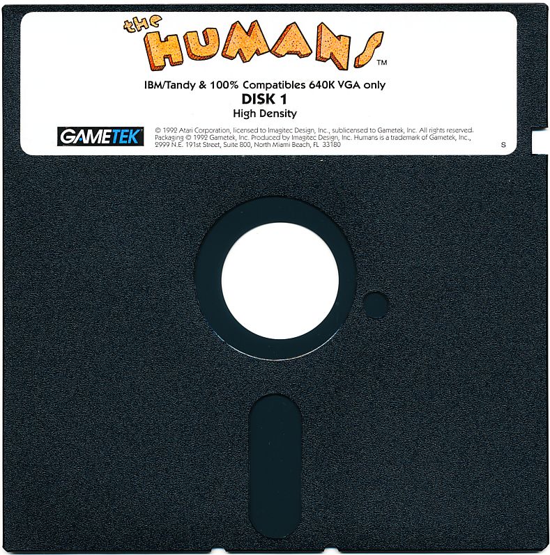 Media for The Humans (DOS) (Dual-media release): 5.25" HD Disk 1