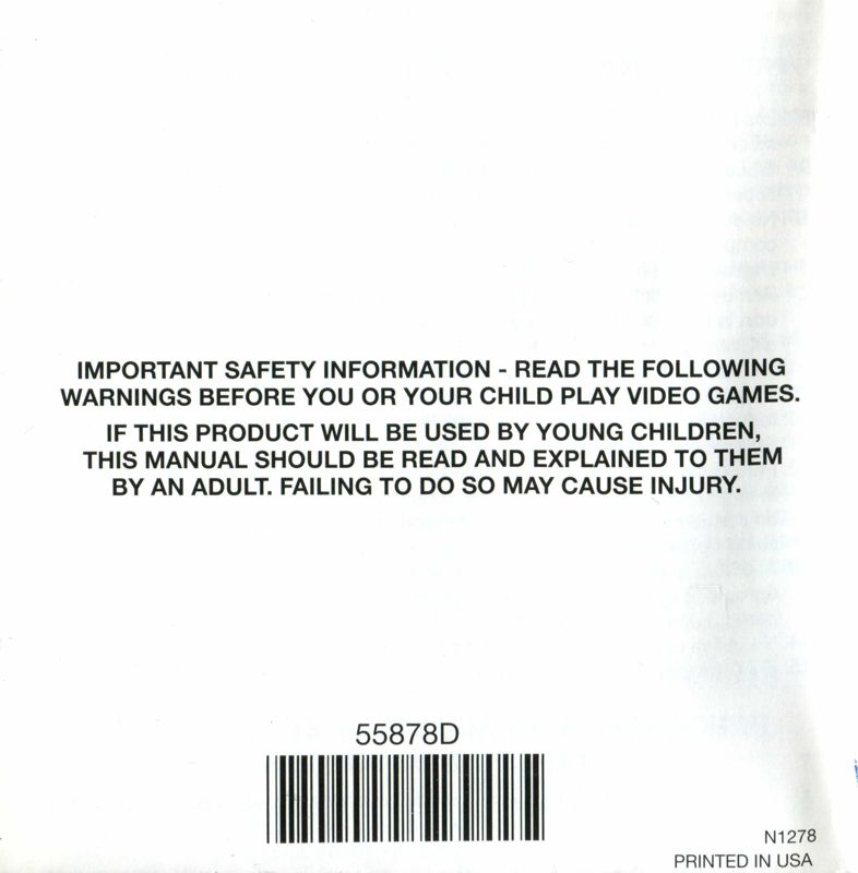Extras for Disney: Wizards of Waverly Place (Nintendo DS): Health and safety precautions booklet - back