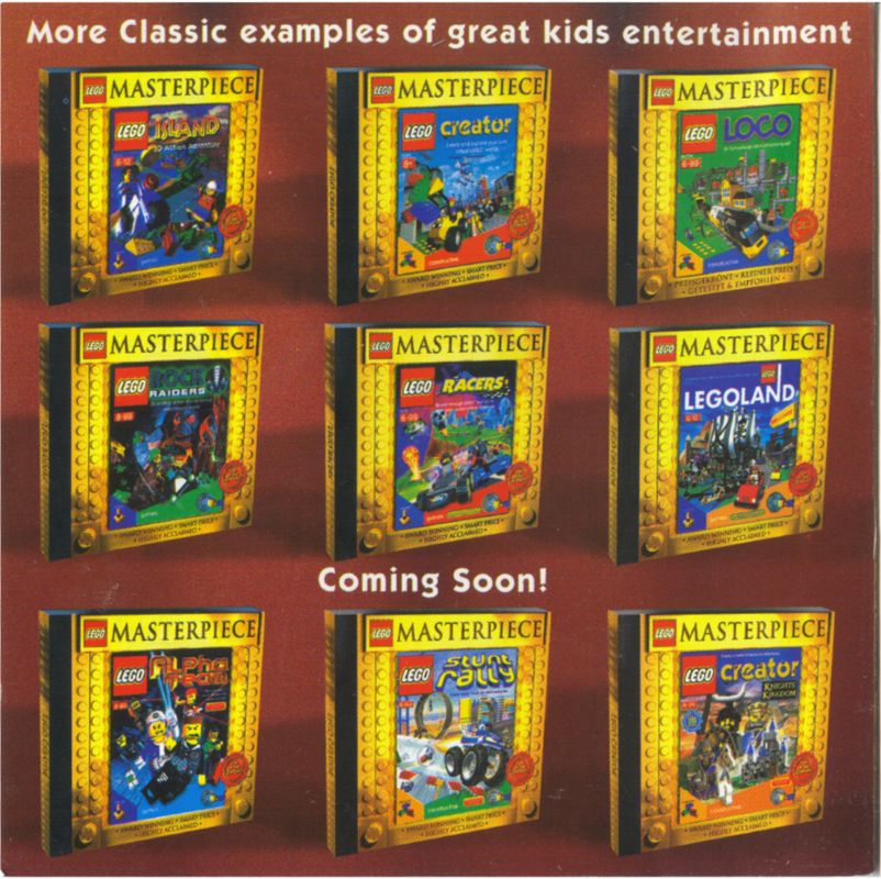 Inside Cover for LEGO Island (Windows) (LEGO Masterpiece release): Left