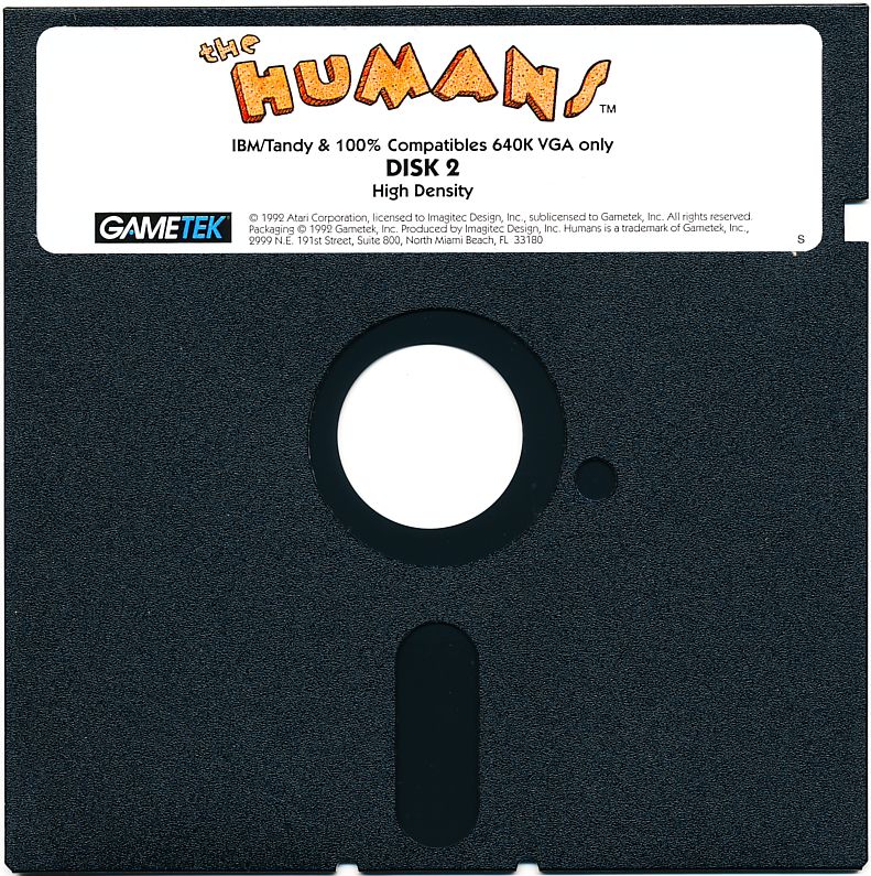 Media for The Humans (DOS) (Dual-media release): 5.25" HD Disk 2
