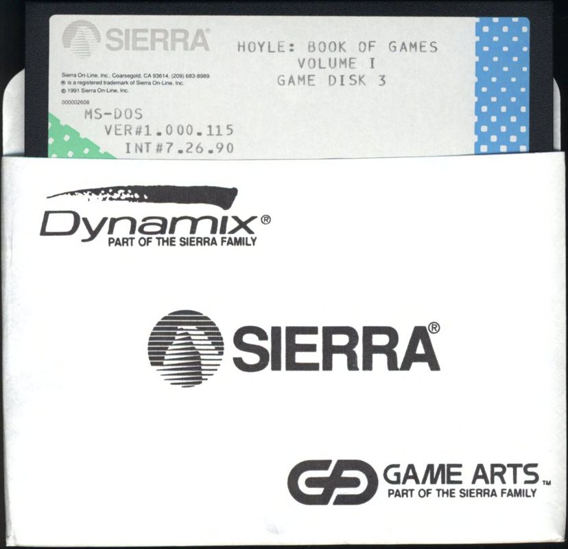 Media for Hoyle: Official Book of Games - Volume 1 (DOS) (Dual Media release (Version 1.000.115)): 5.25" Disk 3