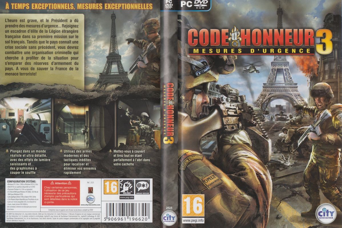 Code of Honor 3: Desperate Measures cover or packaging material - MobyGames