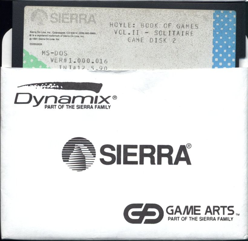 Media for Hoyle: Official Book of Games - Volume 2: Solitaire (DOS) (Dual Media release): 5.25'' Disk 2