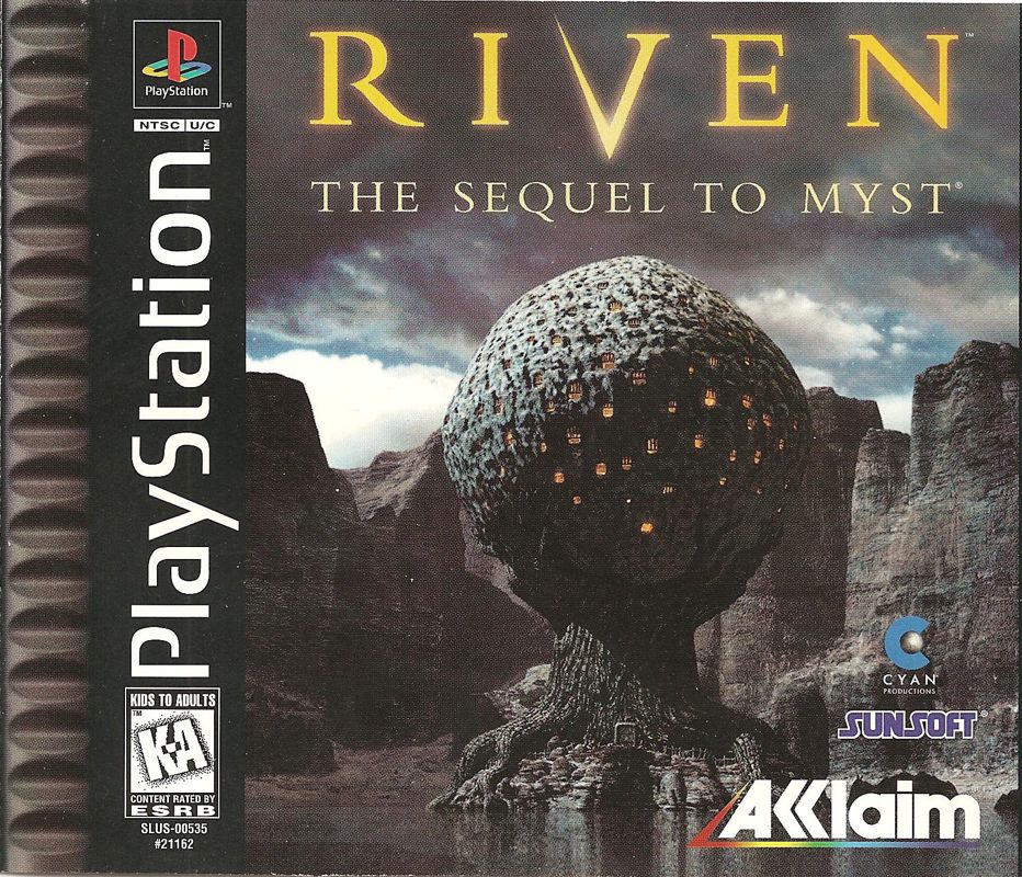 Front Cover for Riven: The Sequel to Myst (PlayStation)