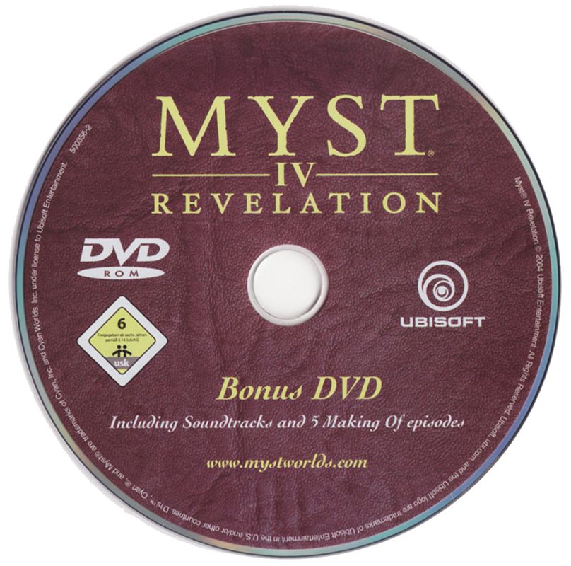 Extras for Myst IV: Revelation (Collector's Edition) (Macintosh and Windows): Bonus DVD Disc