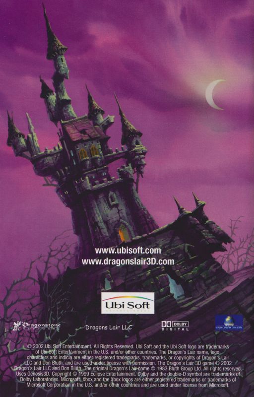 Manual for Dragon's Lair 3D: Return to the Lair (Xbox): Back