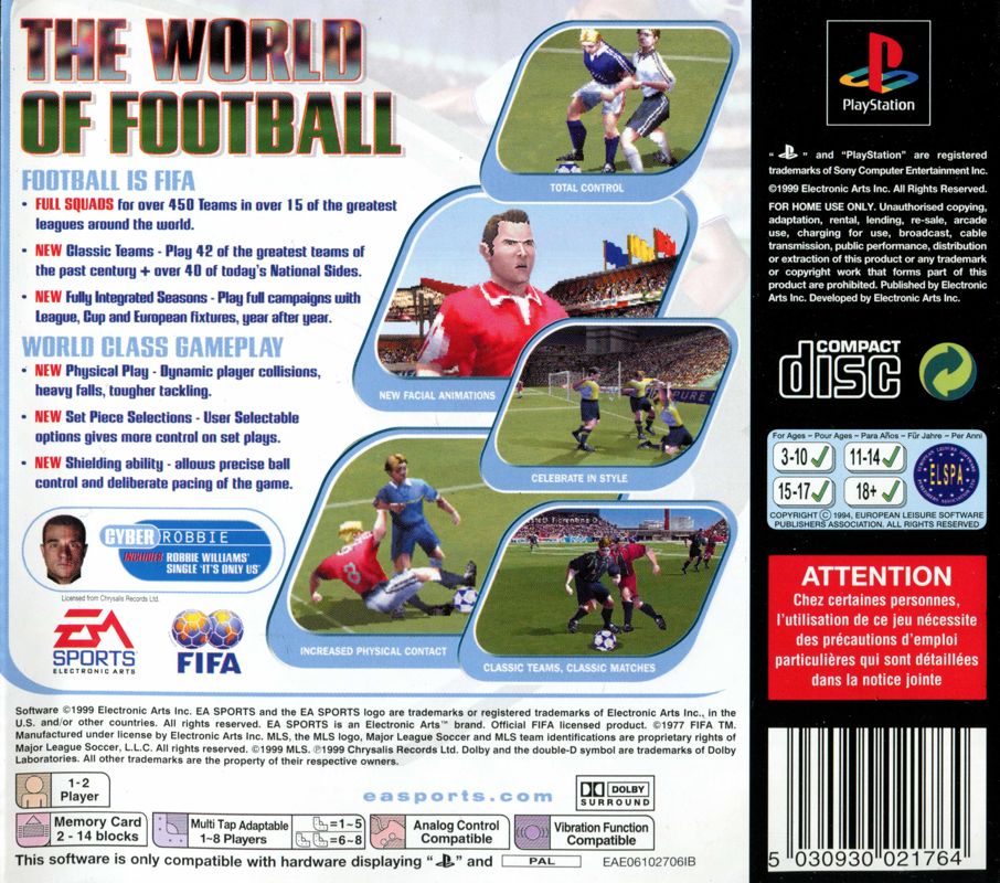 FIFA 2000: Major League Soccer cover or packaging material - MobyGames