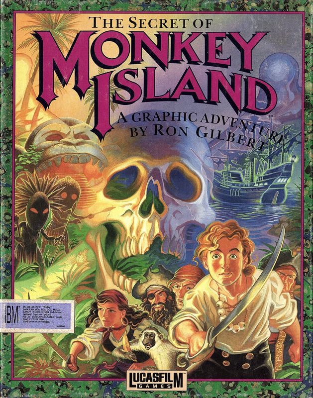 Front Cover for The Secret of Monkey Island (DOS) (EGA 3.5" disk version)