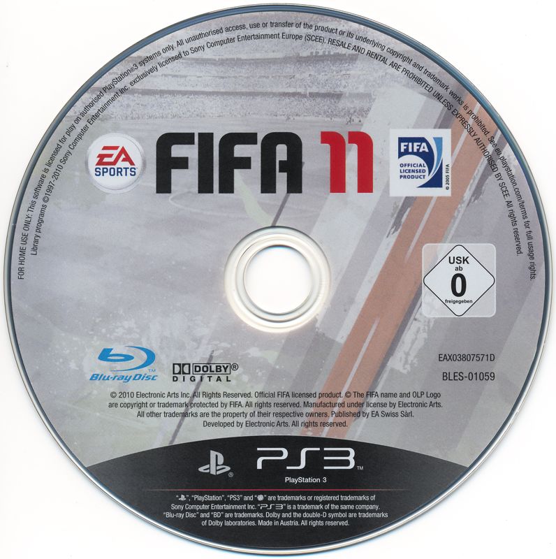 Media for FIFA Soccer 11 (PlayStation 3)