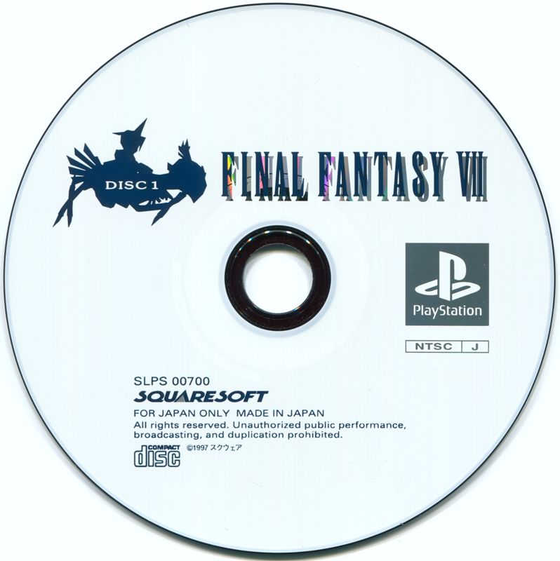 Media for Final Fantasy VII (PlayStation): Disc 1