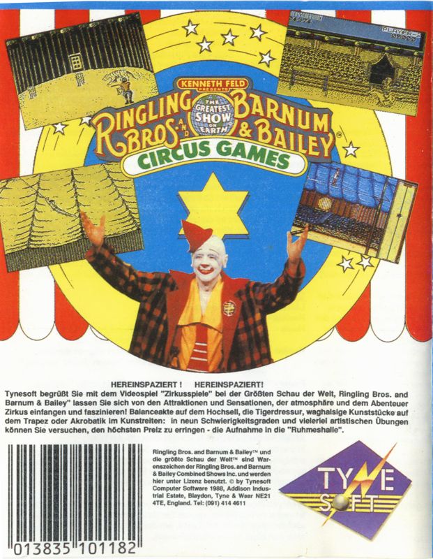 Back Cover for Circus Games (Amstrad CPC)