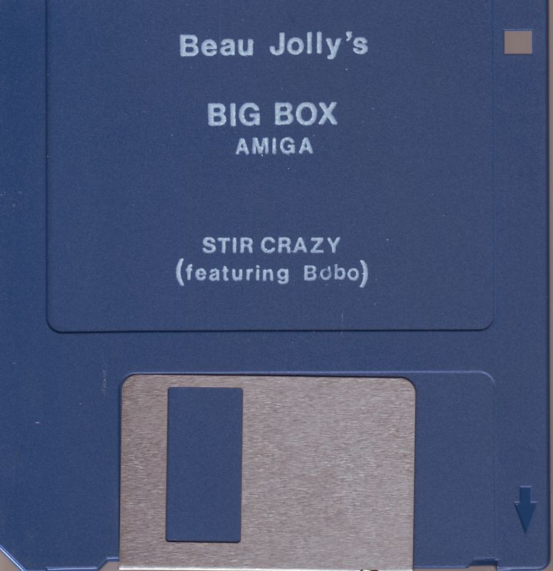 Media for Big Box (Amiga) (Included in the box : a survey for Beau-Jolly and a single manual to start and understand the controls for each game in the package.): Stir Crazy (featuring BoBo)