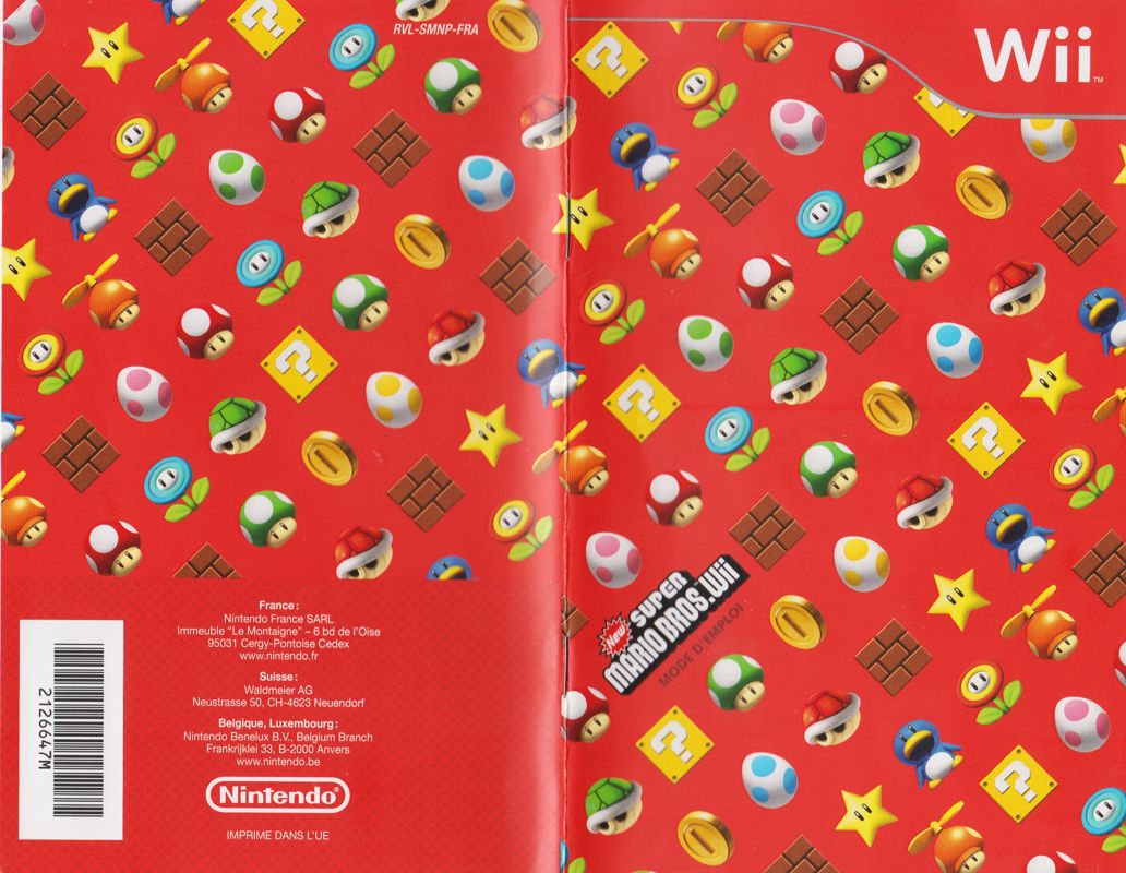 Manual for New Super Mario Bros. Wii (Wii): Full (42-page)
