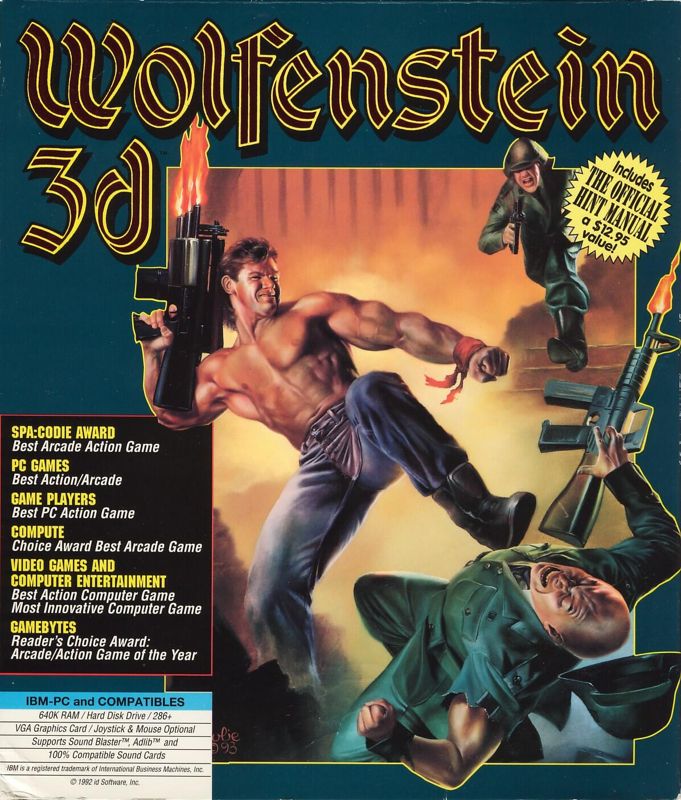 Front Cover for Wolfenstein 3D (DOS) (Floppy Version, 1993 GT Software Release)