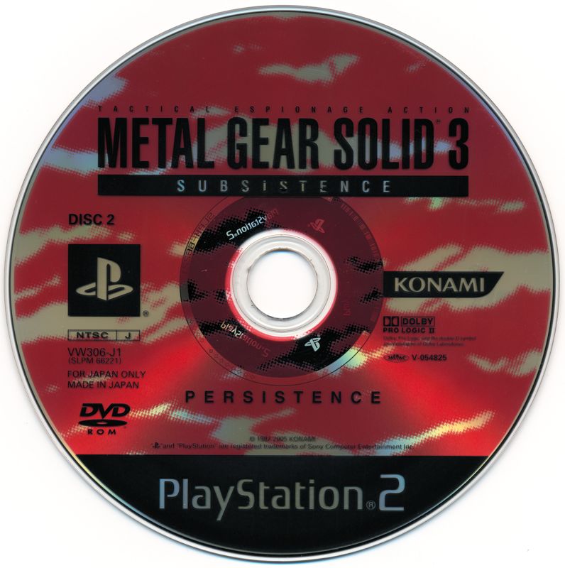 Media for Metal Gear Solid 3: Subsistence (Limited Edition) (PlayStation 2): Disc 2