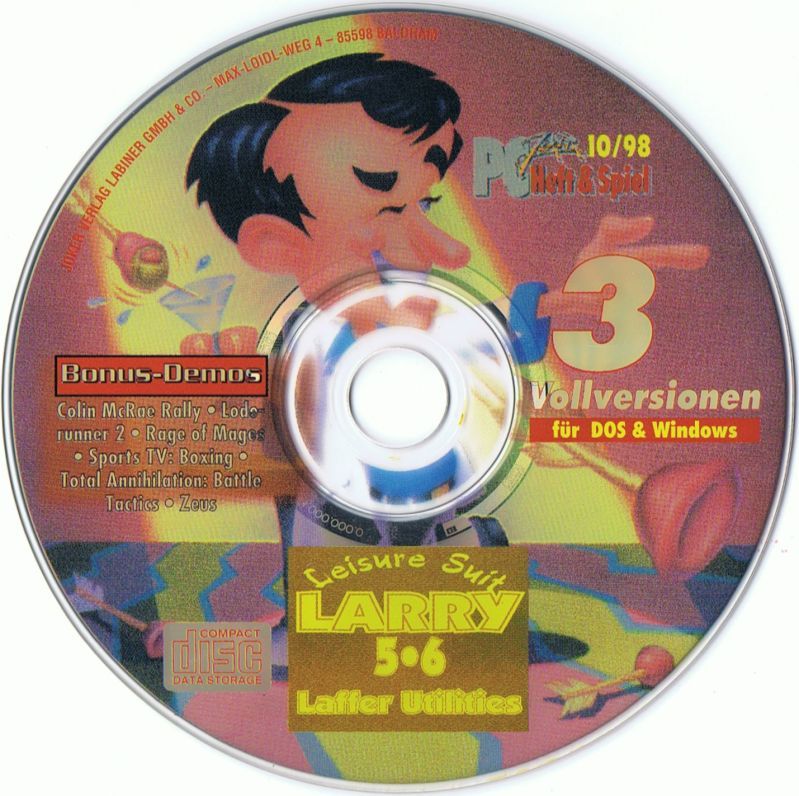 Media for Leisure Suit Larry 5: Passionate Patti Does a Little Undercover Work (DOS) (PC Joker Heft & Spiel 10/1998 covermount)