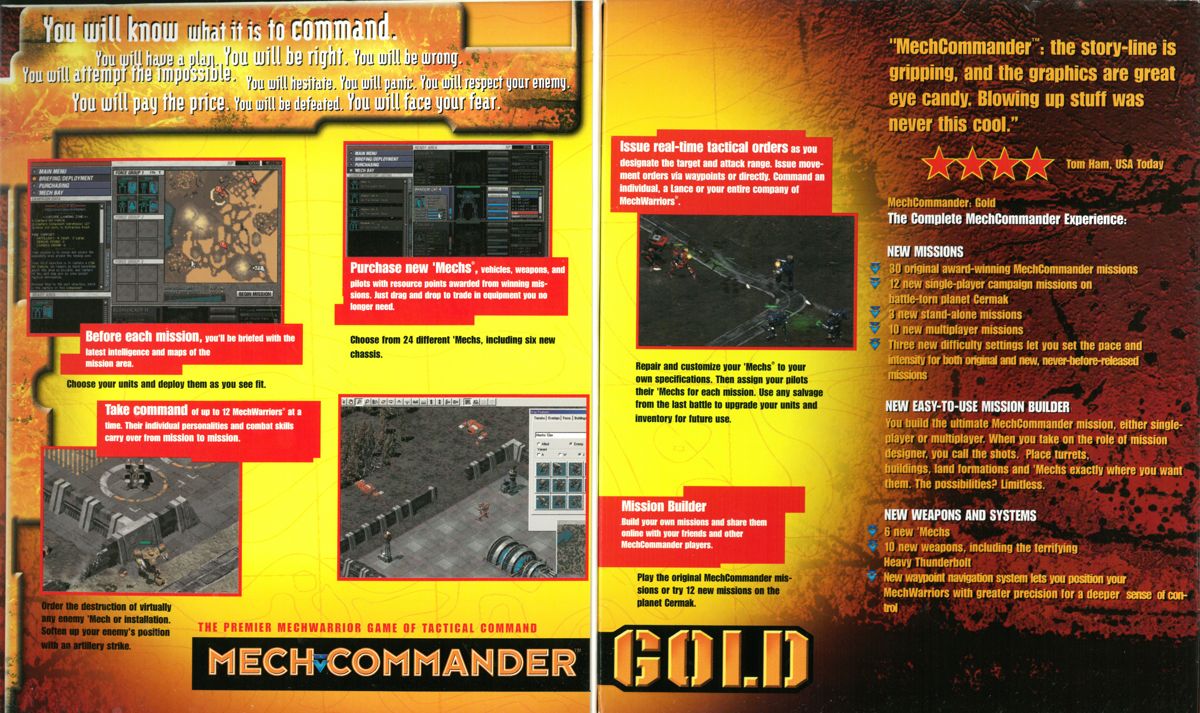 Inside Cover for Mech Commander: Gold (Windows): Full