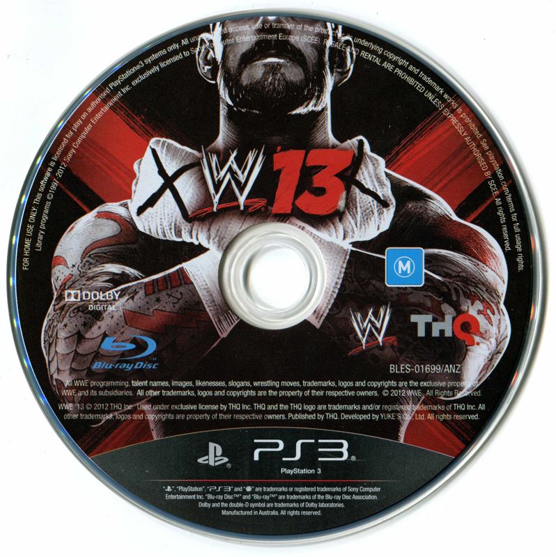 WWE '13 cover or packaging material - MobyGames