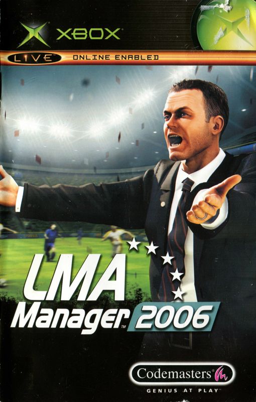 Manual for LMA Manager 2006 (Xbox): Front